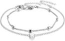 ZASHMART Layered Anklets For Women - Heart Pendant Ankle Bracelets - Anklets Chain - Beads Foot Chain - Women's Anklets - Ankle Bracelets For Women - Jewelry Accessories for Women and Girls