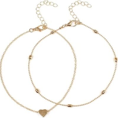 ZASHMART Layered Anklets For Women - Heart Pendant Ankle Bracelets - Anklets Chain - Beads Foot Chain - Women's Anklets - Ankle Bracelets For Women - Jewelry Accessories for Women and Girls (Copy)