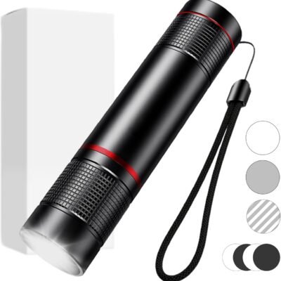 LED Rechargeable Super Bright Adjustable Zoom Focus Flashlight, 4 Modes Powerful Torch with Long Battery Life for Emergency, Camping, Hiking - Waterproof Pocket Size [Energy Class A+++]