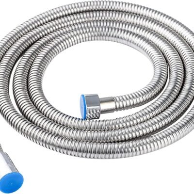 Shower Hose, ZASHMART Stainless Steel 2m Extra Long Shower Hose, EPDM Inner Shower Pipe with Solid Brass Connector Nut, Replacement for All Showers.